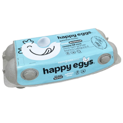 Ovos Brancos Pvc Com 10Un Happy Eggs Grande