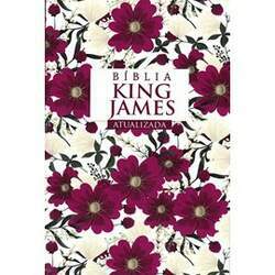 Bíblia King James Atualizada KJA Letra Hipergigante Capa Brochura Flores