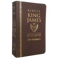 Bíblia King James Atualizada KJA Letra Hipergigante Capa PU Marrom