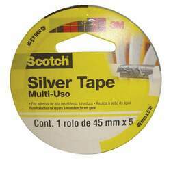 Fita adesiva silver tape 45 x 5 metros - 3m