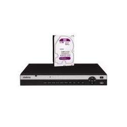 NVD Gravador de vídeo IP Intelbras 3316 P 4K 16 Canais com 16 portas PoE Ultra HD 4K HD 2TB WD Purple