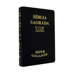 Bíblia Sagrada NVI Letra Hipergigante Média Luxo Preta