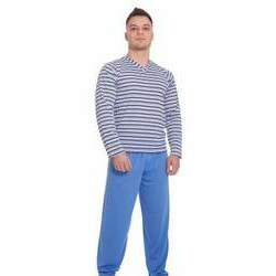Pijama Plus Size Masculino Fechado Longo Malha Listra Casual