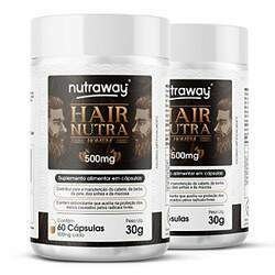 Kit 2 Hair Nutra Homem Nutraway 500 Mg 60 cápsulas