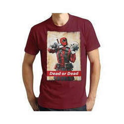 T-shirt Deadpool Dead or Dead para homem