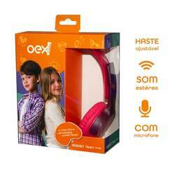 Headphone Teen Vermelho HO303 C/ Microfone Estereo OEX