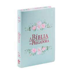 A Bíblia Da Pregadora RC Luxo Flores Verde E Vermelha