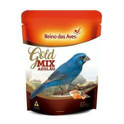 Mistura de Sementes Reino das Aves Gold Mix para Azulão 500g -