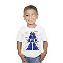 Camiseta Infantil Mega Man Nerd e Geek - Presentes Criativos