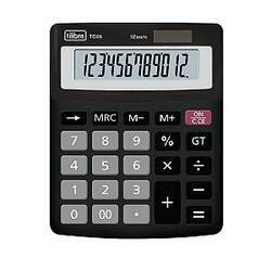 Calculadora De Mesa 12 Dígitos Preta Tc05 Tilibra