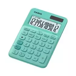 Calculadora De Mesa 12 Dígitos Casio Verde - Ms20uc