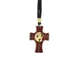 CC14001 - Cordão c/ Cruz Primeira Eucaristia Menino Madeira - 38cm