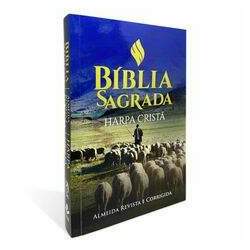 Bíblia Grande Harpa Cristã Slim Brochura Rebanho Azul