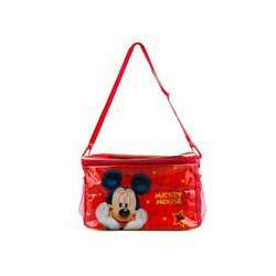 Bolsa Vermelha Térmica Lancheira Mickey 15x27x18cm - Disney
