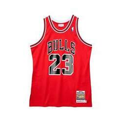 Regata Chicago Bulls Michael Jordan Mitchell & Ness Authentic Bull 23 Vermelho