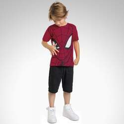 Camiseta Infantil Verão Menino Homem Aranha Produto Licenciado Tam 4 a 10 - Fakini