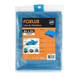 Lona de Polietileno Foxlux Multiuso Impermeável 3M x 2M Azul - 60 12
