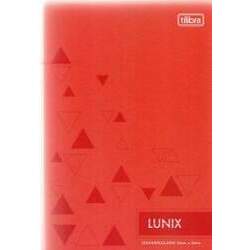 Caderno Lunix 1/4 Tilibra Quadriculado 5 mm x 5 mm Vermelho