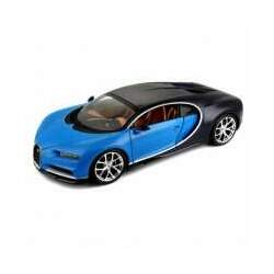 Miniatura Carro Bugatti Chiron - Azul e Preto - 1:18
