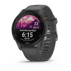 Relógio Smartwatch e Monitor Cardíaco de Pulso e GPS Garmin Forerunner 255 - Cinza