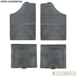 Tapete de carpete borracha - BRB Unicol - Clio 1999 até 2014 - Confort 4 peças - preto - jogo - 821002 2/1722