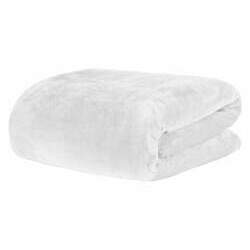 Cobertor Manta Solteiro Blanket 300 Branco Kacyumara