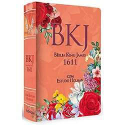 Bíblia de Estudo King James 1611 Luxo - Estudo Holman - Feminina Floral