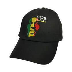 Boné Bob Marley 3 Cor Regulagem Com Velcro