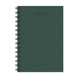Agenda Diária 320 Folhas Espiral Cristal Verde - Redoma