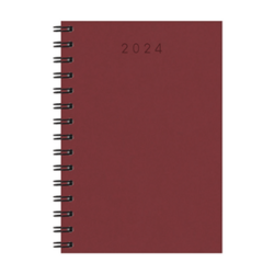Agenda Diária 320 Folhas Espiral Cristal Vermelho - Redoma