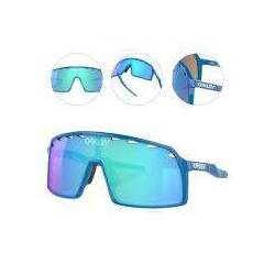 Oculos Para Ciclismo Oakley Sutro MF Azul com Lente Prizm Sapphire Espelhada Azul