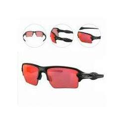 Oculos Para Ciclismo Oakley Flak 2 0 XL Preto Fosco Com Lente Prizm Trail Torch Espelhada Vermelha