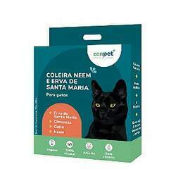 Coleira Natural Antipulgas Carrapatos para Gatos Zenpet