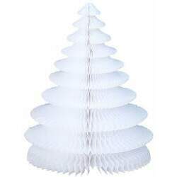 Colmeia de papel - Árvore de Natal branca (40 cm)