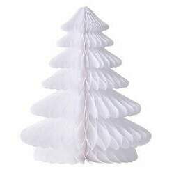 Colmeia de papel - Árvore de Natal branca (28 cm)