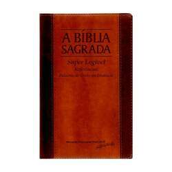 A Bíblia Sagrada ACF Letra Super Legível Referências Palavras De Cristo Em Evidência Luxo Marrom