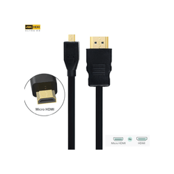 Cabo Flat HDMI x Micro-HDMI 4K Ultra HD Super Fino (3metros)