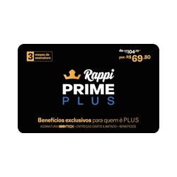 Gift Card Rappi Prime Plus 3 Meses