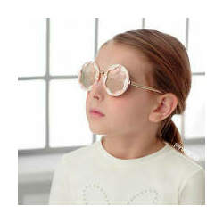 Óculos de Sol Infantil Branco Petit Cherie Estampado Rosê - U
