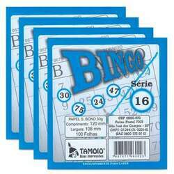 Cartela para Bingo 100 fls PT 15 Azul - Tamoio