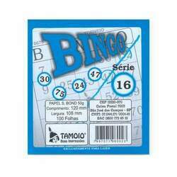Cartela para Bingo 100 fls Azul - Tamoio