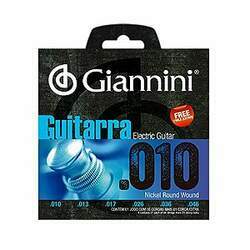 Encordoamento Cordas Giannini Guitarra Aço 010 GEEGST10