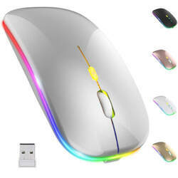 Mouse sem Fio Receptor Usb 1600 Dpi com Led RGB Knup - KP-MU013