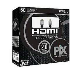 Cabo HDMI 2 0 - 4K, Ultra HD, 3D, 19 Pinos - 50 Metros - Chip Sce