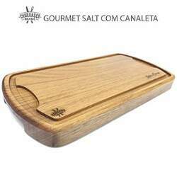 Tabua de Carne Personalizada Gourmet Salt com canaleta 40x20