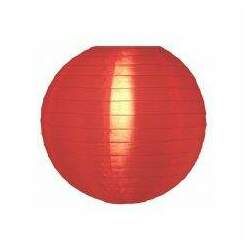 Luminária Oriental Vermelha Nylon - 30 cm