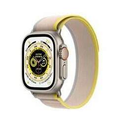 Apple Watch Ultra (GPS+Cellular 49mm) Caixa de Titânio com Pulseira Loop Trail Amarela e Bege M/G