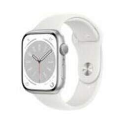 Apple Watch S8 45mm Gps Caixa Prateada De Aluminio Pulseira Esportiva Branca