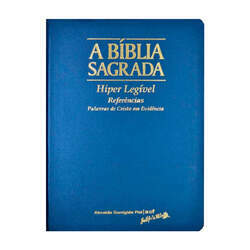 A Bíblia Sagrada ACF Híper Legível Com Ref E Palavras De Cristo Em Evidência Luxo Azul