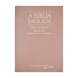 A Bíblia Sagrada ACF Híper Legível Com Ref E Palavras De Cristo Em Evidência Luxo Rose Gold